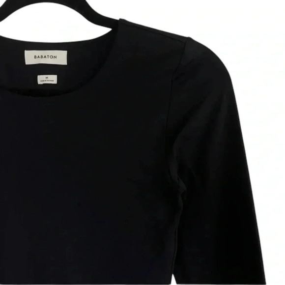 Aritzia Babaton Contour Crew Longsleeve Stretch Fitted Bodysuit Size Medium - Picture 5 of 6